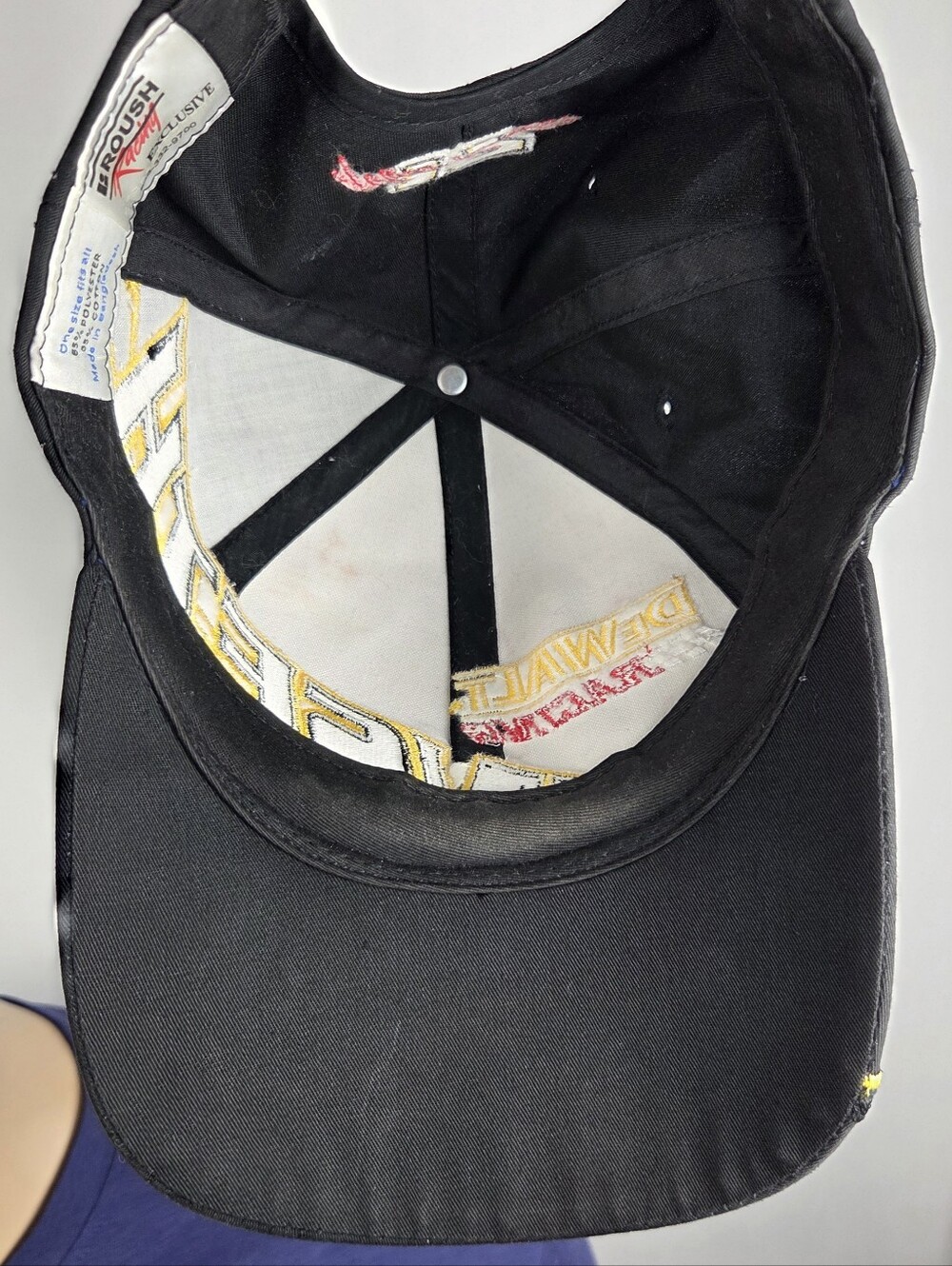 Dewalt Roush Racing Kenseth Nascar Black Snapback Hat Vintage Cap Adjustable Red - Picture 7 of 8
